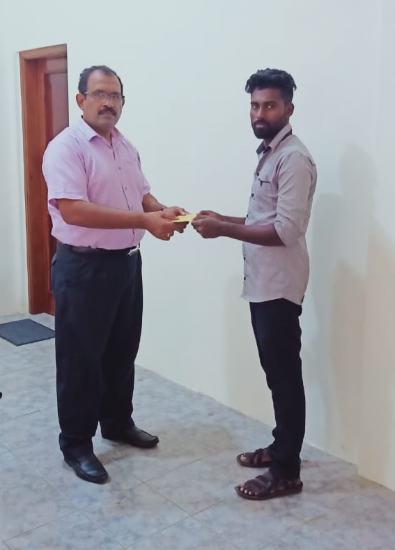 2019 Winner -Jeevakumar Mathurangan